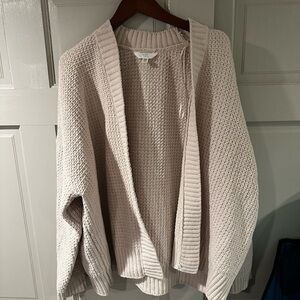 Time and Tru Women's Cream Cardigan Sweater